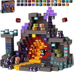 Cross-border Amazon best-selling magnetic block ghost series set, build my Minecraft mine world with magnetic building blocks