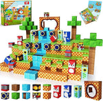 Cross-border Amazon best-selling magnetic block ghost series set, build my Minecraft mine world with magnetic building blocks