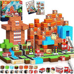 Cross-border Amazon best-selling magnetic block ghost series set, build my Minecraft mine world with magnetic building blocks