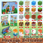 Cross-border Amazon best-selling magnetic block ghost series set, build my Minecraft mine world with magnetic building blocks