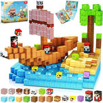 Cross-border Amazon best-selling magnetic block ghost series set, build my Minecraft mine world with magnetic building blocks