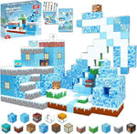 Cross-border Amazon best-selling magnetic block ghost series set, build my Minecraft mine world with magnetic building blocks